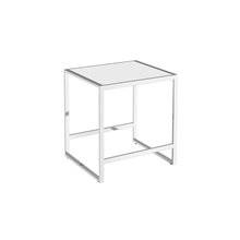 Taburete blanco cromo the grid COSMIC