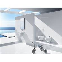 Taza suspendida compacta Meridian Roca