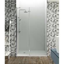 Mampara frontal fijo+abatible a pared GLASS GME
