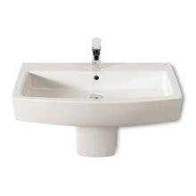 Lavabo semipedestal pergamón Hall 65x49,5cm Roca