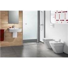 Inodoro compacto tanque alto pergamón Hall Roca