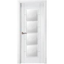 Puerta interior vidriera LACADA BLANCA PVP5-V4