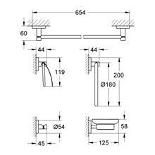Jabonera con conjunto de accesorios para baño...