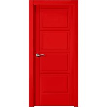 Puerta interior LACADA ROJA fresada Ocaso