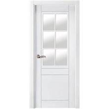 Puerta interior vidriera LACADA BLANCA P110-V6