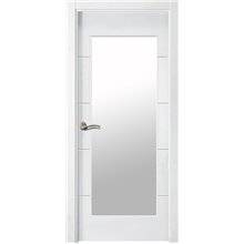 Puerta interior vidriera LACADA BLANCA PVT5-V1