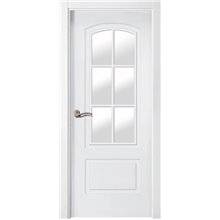 Puerta interior LACADA BLANCA vidriera P72-V6