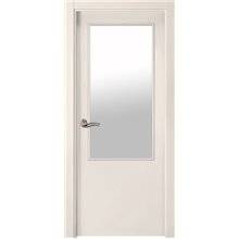 Puerta interior vidriera LACADA CREMA PL-209-V1