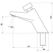 Grifo lavabo PRESTO 105 L