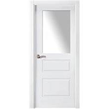 Puerta interior LACADA BLANCA vidriera PL-218-V1