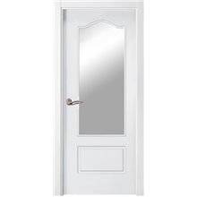 Puerta interior LACADA BLANCA vidriera PL-219-V1