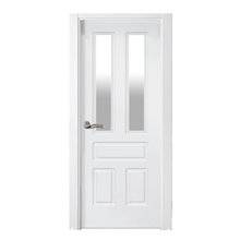 Puerta interior LACADA BLANCA vidriera Aranjuez-V2