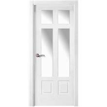 Puerta interior LACADA BLANCA vidriera Nube-V4