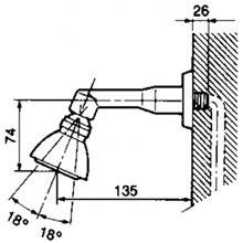 Rociador orientable ducha PRESTO