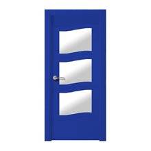 Puerta interior vidriera LACADA AZUL PL-3300-V3