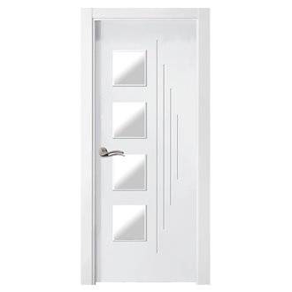 Puerta interior vidriera LACADA BLANCA PL-1100-V4