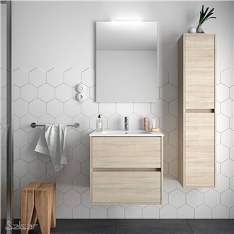 Mueble 61cm Roble Caledonia de 2 cajones SALGAR NOJA