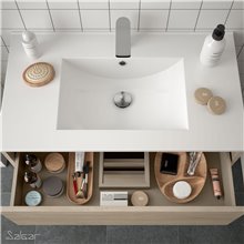 Mueble 81cm Roble Caledonia de 2 cajones Noja...