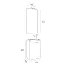 Mueble Gris Mate con puerta SALGAR MICRO