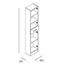 Mueble auxiliar pilar Motril wengué 2P/1C SALGAR