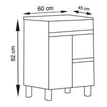 Mueble con lavabo Blanco brillo Ísquia TEGLER