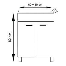 Mueble con lavabo Blanco brillo ECO TEGLER