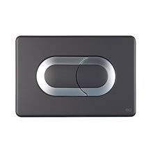 Placa pulsadora Salina soft touch negro-cromo brillo OLI
