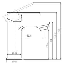 Grifo de lavabo Cherokee negro Llavisan
