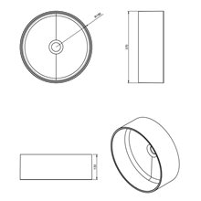 Lavabo circular Modular COSMIC