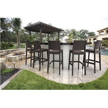 Juego de 4 taburetes marrón Indiana Resol