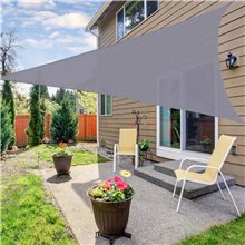 Toldo vela triángulo 3x3x3m gris Outsunny