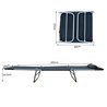 Tumbona Plegable Negro Outsunny