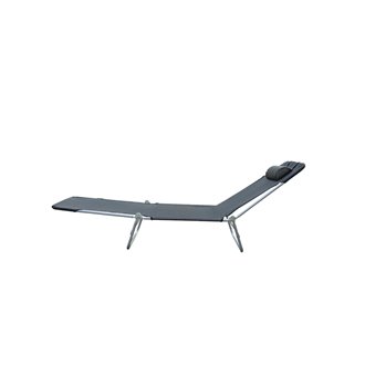 Tumbona Plegable Negro Outsunny