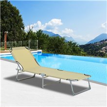 Tumbona Beige simple Outsunny