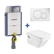 Pack inodoro DAMA Roca y cisterna Geberit KOMBIFIX 12cm