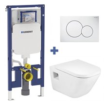 Pack inodoro GAP Roca y cisterna Geberit DUOFIX 8 cm