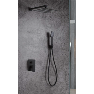 Conjunto de ducha Imex Negro Dublin