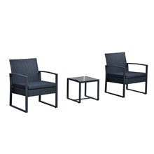 Conjunto de 2 sillones y mesa Ratán Outsunny