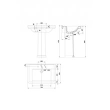 Pedestal para lavabo Noble