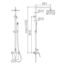 Columna de ducha blanco mate Imex Luxor