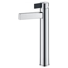 Grifo alto de lavabo cromado/negro Imex Elba