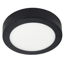 Plafón LED redondo Ø22x4cm 18W negro
