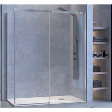 Mampara puerta corredera y lateral fijo para ducha LU102+LU103 Kassandra