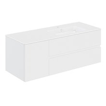 Mueble 2 cajones + 1 puerta con lavabo derecha 140,5cm Mood COSMIC