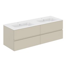 Mueble 4 cajones con lavabo de 2 senos 160,5cm...