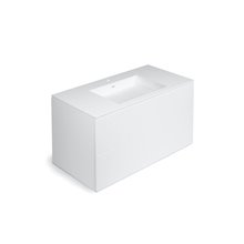 Mueble 2 cajones con lavabo 100cm acabado mate Block COSMIC