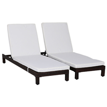 Juego de 2 tumbonas chaise longue Outsunny 