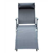 Tumbona reclinable de ratán con almohada Outsunny