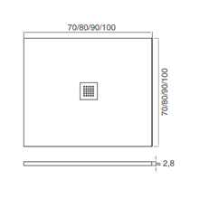 Plato de ducha Dilos central Resigres