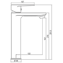 Grifo Monomando Lavabo ALTO VERDASCO - OXEN